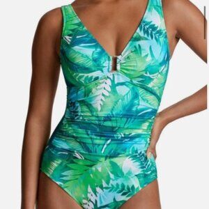 NWT! Ralph Lauren Multicolor Cartago Palms One Piece Swimsuit NEW!
